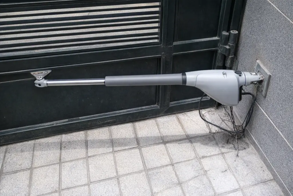 جک بازویی نصب‌شده روی درب پارکینگ